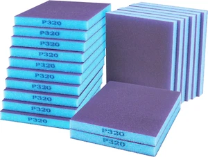 18Pcs Sanding Sponge 320 Grit Soft Sanding Block Washable and Reusable, Double-S - Picture 1 of 12