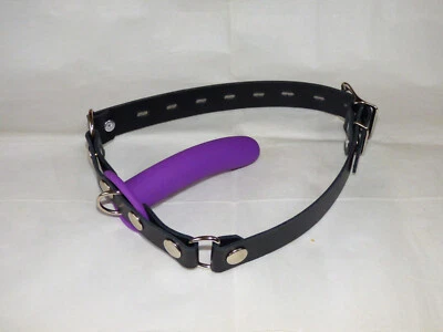 GRANDE Dedo de Bruja Silicona BDSM Pene Bola Mordaza Cuero Real Correa de Bloqueo #4 Foto 1 de 3