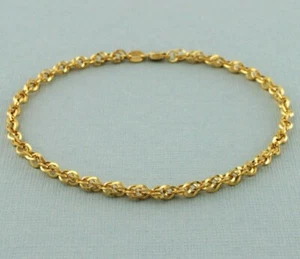 9ct Gold Diamond Cut Prince Of Wales Chain Bracelet 19cm / 7.5 inch - Picture 1 of 4