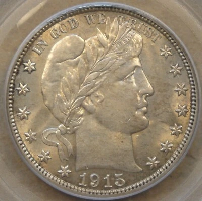 1915-D Barber Half Dollar 50c PCGS Certified AU58 - Image 1 of 4