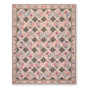 7'7" x 9'9" Hand Woven French Aubusson Needlepoint Area Rug Traditional - Picture 1 of 8