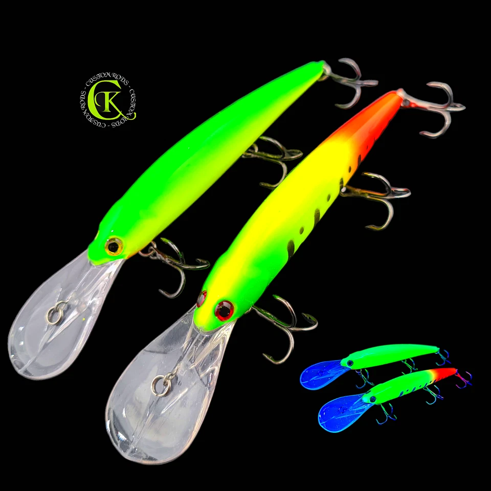 2x 16,5cm Wobbler Swimbait UV Kunstköder Schleppen Tiefläufer Pike Zander Dorsch - Bild 1 von 1