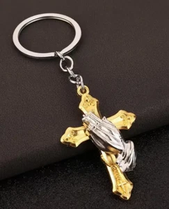 Schlüsselanhänger Kreuz Beten Christ Glaube Kirche christlich - Bild 1 von 1