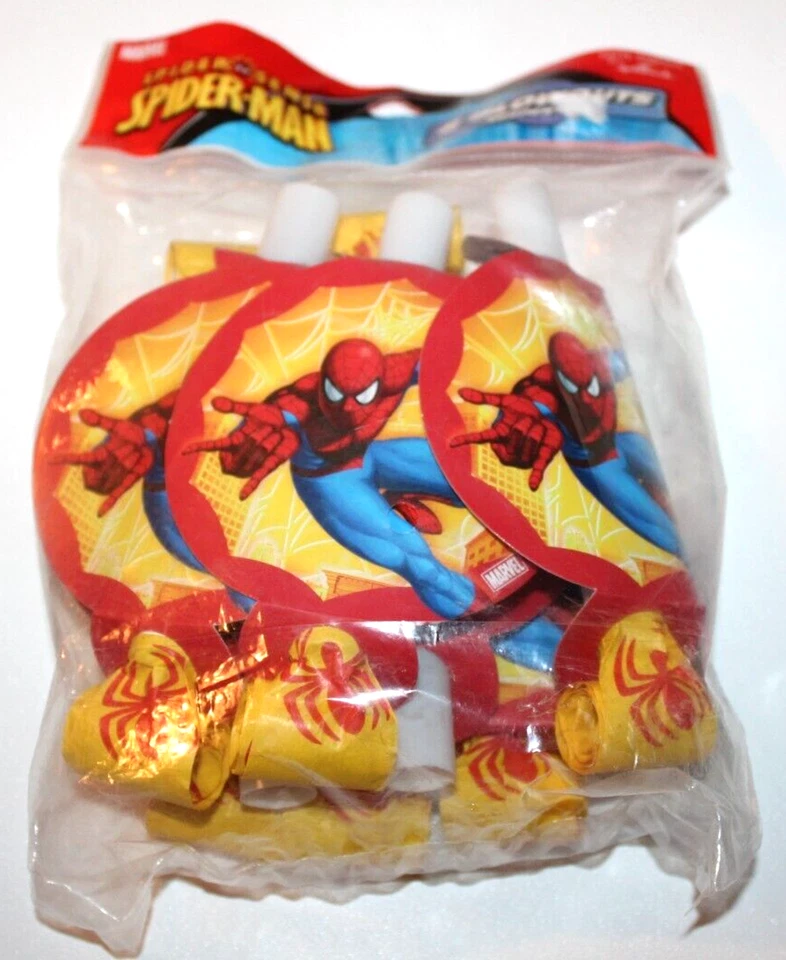 Hallmark Marvel Spiderman Birthday Party Blowouts - 8 штук - Изображение 1 из 1