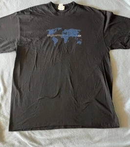 Camiseta vintage Clapton para hombre XL World Tour 2001 negra Winterland Deadstock - Imagen 1 de 8