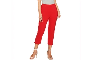 Pantalones recortados rojos pequeños Joan Rivers Joan's Signature A288774 QVC J - Imagen 1 de 3