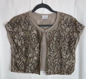 Anthropologie Dolan Jacket Womens XS Small Varese Dress Topper Beaded Chiffon - Picture 1 of 10