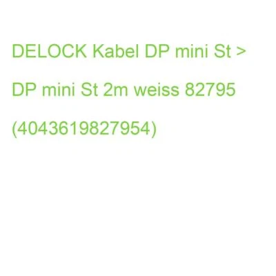 DELOCK Kabel DP mini St > DP mini St 2m weiss 82795 (4043619827954) - Bild 1 von 2