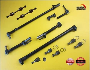 XRF Tie Rod Steering 14 Pc Upper Lower Ball Joint Track Bar For Ford F-250 F-350 - Picture 1 of 10