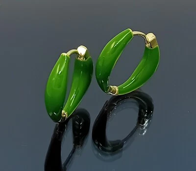 18K Yellow Gold Filled Stunning Italian 18ct GF Hoop Earrings 20mm - Image 1 of 4