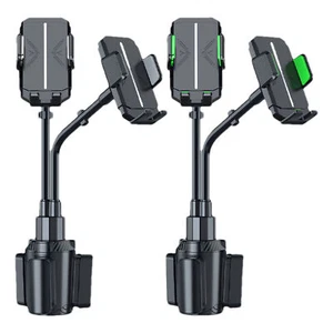 Universal Car Mount Adjustable Double Gooseneck Cup Holder Cradle for Cell Phone - Photo 1 sur 14