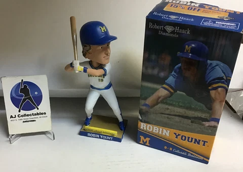 Robin Yount 2014 Milwaukee Brewers bobblehead sga  hof mlb Shelf X2 Cover