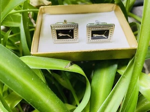 Vintage Pair Of Puma Cufflinks Unisex. Silver coated. Preowned. - Picture 1 of 4