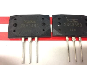 2SA1494 + 2SC3858 PNP + NPN Transistor 200V 17A 200W 20MHz BY SANKEN - Picture 1 of 1