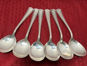 ALVIN PLATE*GEORGE WAHINGTON PATTERN*6 LG GUMBO SPOONS*MONO "B"*EXCELLENT*1913 - Picture 1 of 5