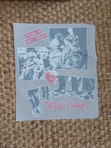 Punk's Not Dead Total Chaos Vintage T-shirt transfer Genuine Original Rare 1980s - Picture 1 of 7