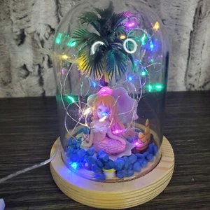 Tabletop Mermaid Beach Nightlight - Plastic Dome, Battery Operated - Picture 1 of 6