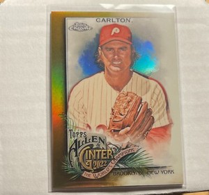 2022 Allen and Ginter Chrome Steve Carlton Gold Refractor /50 Phillies 