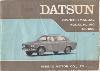 1970 Datsun 510 Proprietari Manuale Originale OEM Owner Utente Guida Libro PL510 - Immagine 1 di 2