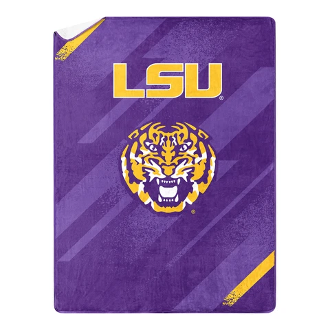 Northwest NCAA LSU Tigers Silk Touch Sherpa Throw Blanket, 60"X80" Cover