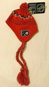 Reebok Hockey Philadelphia Flyers Toddler Pom Hat w Tassels Size 2-4T - Picture 1 of 5