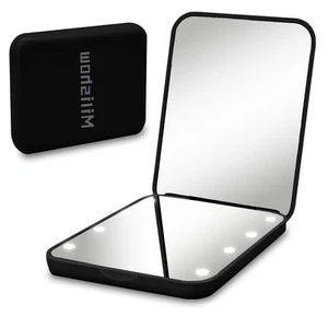 Compact Mirror, 1x/3x Magnifying LED Pocket Mirror, Small Lighted Travel Make... - Picture 1 of 7
