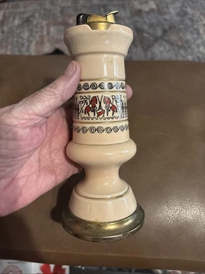 Encendedor de mesa Evans vintage con caballos egipcio raro Foto 1 de 4