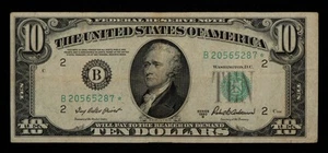 FR 2012-B* $10 1950 B Federal Reserve Note US - Star Note - SKU-CA1319 - Picture 1 of 2
