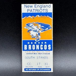 ROBIN WILLIAMS *1ST MALE CHEERLEADER IN NFL HISTORY* 1979 BRONCOS TICKET STUB - Bild 1 von 4