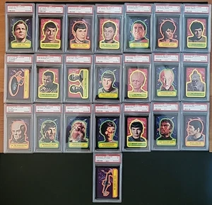 1976 Topps Star Trek Stickers Complete Set 1-22 All PSA 5 EX!!! - Picture 1 of 7