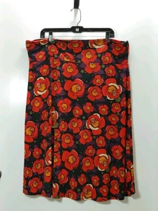 🌹LuLaRoe Women's 3XL Red Roses Floral Cassie Pull On Pencil Skirt Knee Length🌈 - Picture 1 of 10