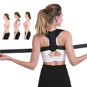 Adjustable Back Straightener Polyester Upper Back Brace Office - Picture 1 of 9