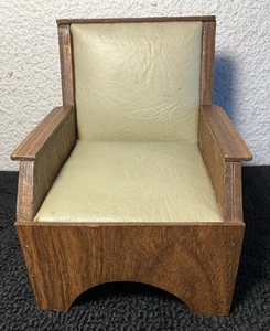 Vintage Handmade MCM Dollhouse Miniature Lounge Chair - Picture 1 of 11