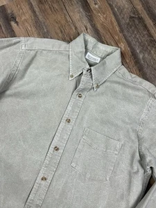 J Peterman Shirt Men's M Tan Canvas Work Shirt Vintage USA Made Button Down L/S - Picture 1 of 9