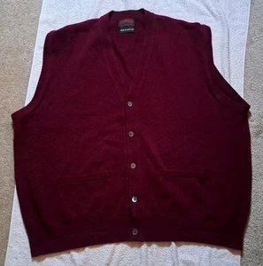 Chaleco Suéter de Lana de Cordero Escocés Rojo O’Connell’s De Colección Hecho en Escocia 50 - Imagen 1 de 13