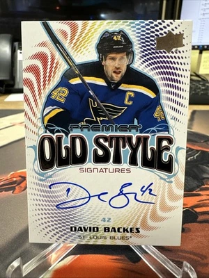 2024-25 UD Premier Hockey David Backs Old Style Signatures  - Image 1 of 2