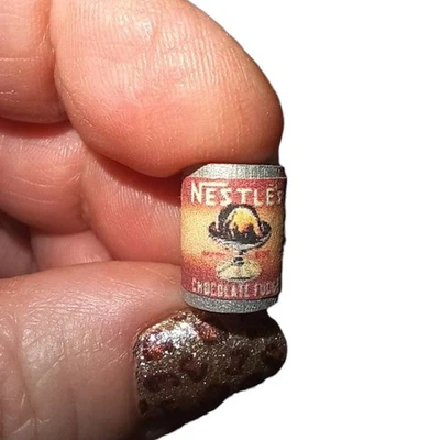 Dollhouse Miniature Vintage Nestles Chocolate Fudge Topping Can - Image 1 of 3