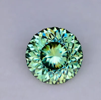 10.6 Ct Certified Natural Flawless Green Paraiba Tourmaline Loose Round Gemstone - Image 1 of 4