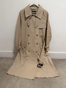 Lauren Ralph Lauren Women Belted Cotton Poplin Trench Coat Sand Size US8, UK12 - Picture 1 of 14