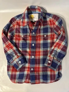 Boden Boys 4-5 Plaid Shirt - Picture 1 of 6