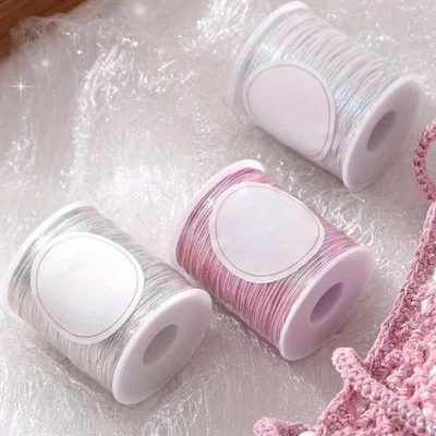 70g/ball Silver Handmade Yarn Sparkling Hollow yarn DIY Knitted Crochet Thread - Image 1 of 4