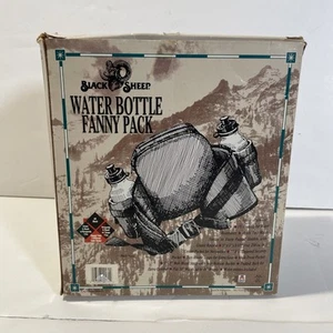Riñonera negra con botella de agua para ovejas al aire libre senderismo camping caminar H2O - Imagen 1 de 6