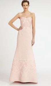 NWT $1190 Badgley Mischka Strapless Pink Formal Runway Gown Sz 8. Prom Wedding - Picture 1 of 4