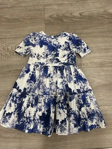 Cara Cara Girls Dress Blue White 4 - Picture 1 of 4