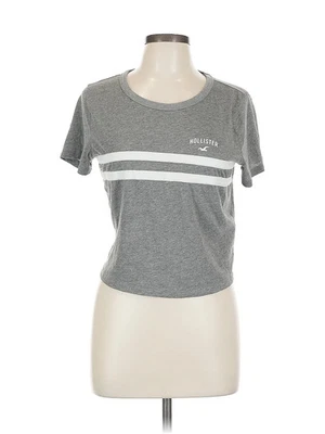 Camiseta Hollister feminina cinza ativa G - Imagem 1 de 4