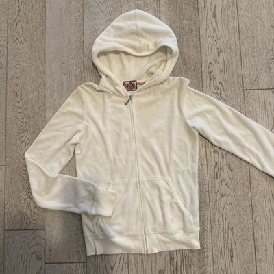 Women’s Juicy Zip Up Sweatshirt Size Small White With Red Letters - Image 1 of 4