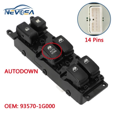 Interruptor de ventana principal de puerta eléctrica lado izquierdo para Kia Rio 2007-2009 93570-1G000   Foto 1 de 4
