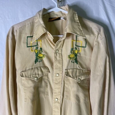 The Westerner by Atlantic Made 美国方形舞蹈西部衬衫牛仔珍珠复古 — 第 1/4 张图片