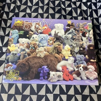 Stuffed Animals Plush Dakin Golden 550 piece Puzzle Nos New  Vintage Sealed - Image 1 of 4
