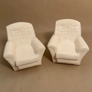 Poltrona mobile bambola Sindy vintage x2 coppia Chesterfield pedigree giocattoli anni 70 - Foto 1 di 5